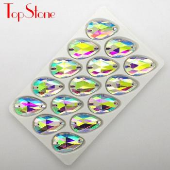 Steen-AB Glassteentjes – Naaireed, TearDrop Vorm