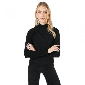 Principles Women's Navy Draped High-Neck Top