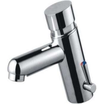 Mélangeur Sphera Pro – Lavabo temporisé, eau chaude & froide, finition chrome, autonomie batterie/réseau