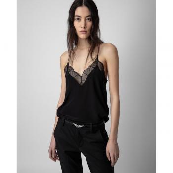 Zadig & Voltaire Black Silk Camisole for Women