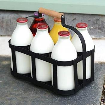 CKB LTD Stainless Steel Milk Bottle Organizer – Powdered Finish