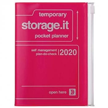 A6 vertikaler Taschenkalender 2020 – Mark's mit Storage.it Neon Pin