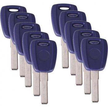 10X Fiat 500 Ducato Transponder Key Shell SIP22 Uncut