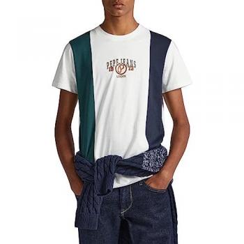 Pepe Jeans Woody T-shirt couleur bleu vert blanc – Taille M