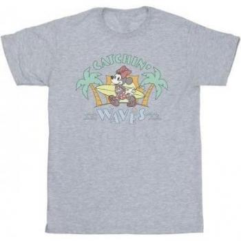 Minnie-Maus Herren T-Shirt M, weiß – Disney Catchin' Waves