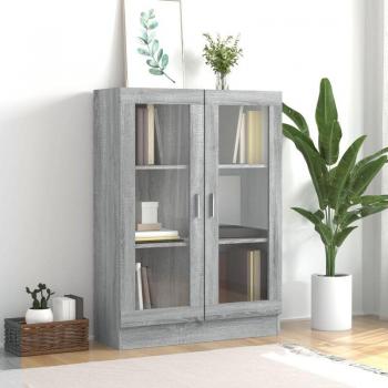 Vitrina Moderna en Madera Gris Sonoma