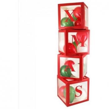 Eurowrap Kerst Ballonverpakking (4 Stuks) Rood