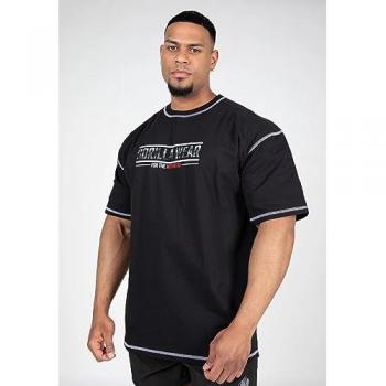 Oversized T-Shirt Gorilla Wear Saginaw Schwarz 2XL