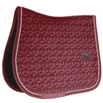 Kentucky Horsewear Springschabracke Velvet Samtschabracke Sattelunterlage Full Bordeaux