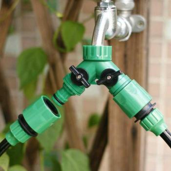Resealable Y Splitter for Garden Irrigation