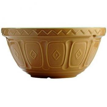 Mason Cash 30 cm Beige Earthenware Mixing Bowl – Chip‑Resistant, Cane Pattern