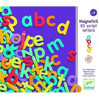 Djeco – 83 Wooden Magnetic Script Letters
