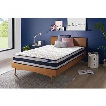 Actisom Matelas Actiflex Ergo 180 × 200 cm, épaisseur maximale 24 cm, ressorts ensachés & mémoire de forme – 5 zones de confort