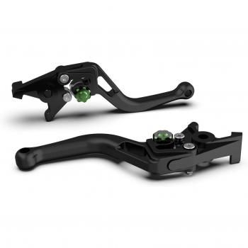 LSL BOW R21, leva freno corta, perla nera e verde
