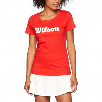 W Script Damen Cotton Tennis T-Shirt – Small Größe