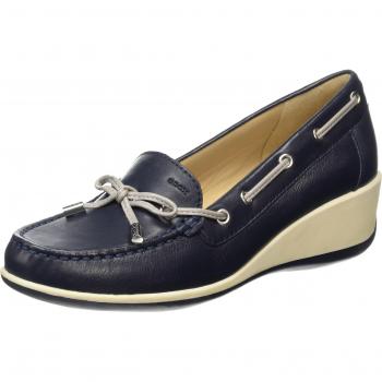 Mocasines Geox D ARETHEA A Mujer, Azul, Talla 36 EU