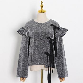 TWOTWINSTYLE Women's Lace-Up Casual Shirt
