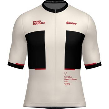 Santini A-Maçine Corte Paris-Roubaix 2025 Bianco Nero Rosso Print XL