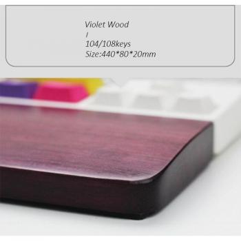 Soporte de muñeca de madera maciza violeta para teclado