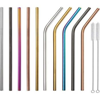 Set de Pajitas Cóctel Stainless Steel