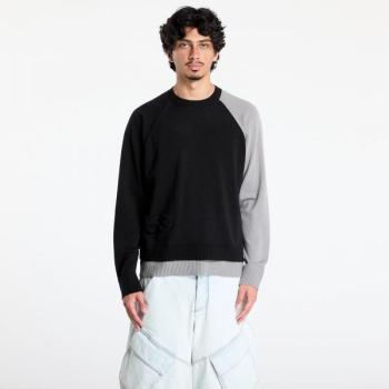 Y-3 Men’s L‑Size Black Logo Crewneck Sweater