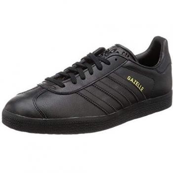 Adidas Unisex-Erwachsene Gazelle Sneaker in Core Black/Gold Met., Größe 42 EU