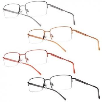 UrbanSky Lesebrille Warrick 4‑Pack – Transparente Halbdunkel