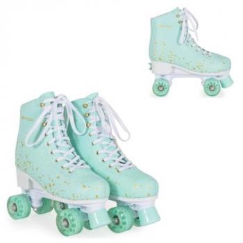 Pattini a Rotelle Cuscinetti Wish Byox Verde Bianco Oro