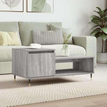 Grey Sonoma Coffee Table 100x50x45 cm Engineered Wood