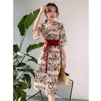 Retro Blumen Kimono für Frauen