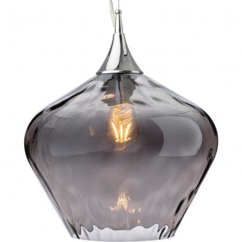 Netlighting Titan Dome Pendant Light Chrome with Smoked Glass