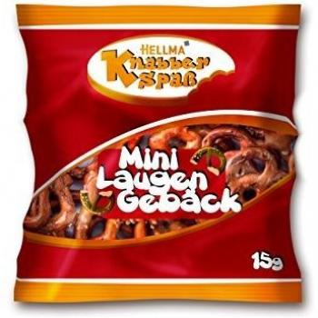 HELLMA 70101516 Mini Laugengebäck – 15 g Portionsbeutel – 70 Stück