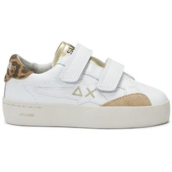 KATY Cuir Baskets Sun68 enfant blanc