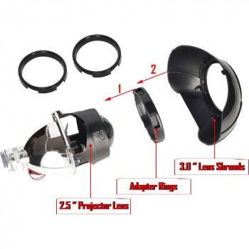 Adaptateur de focale 2,5 à 3 pouces – kit 2 pièces