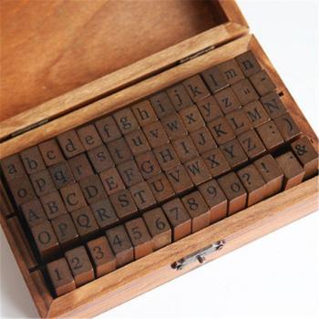 Kreativer Buchstaben-Holzstempel für Tagebuchdekorationen