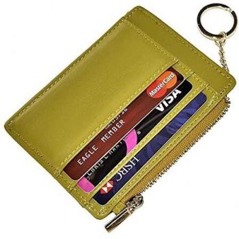 Ehsbuy Zipper Coin Purse Keychain Wallet for Women & Men