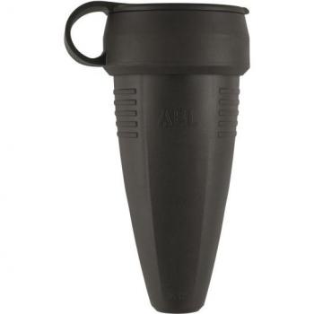 ABL Schuko-Kupplung Gummi schwarz mit Manschette IP44
