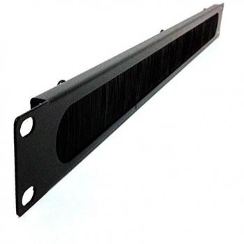 Panel pasacables armario rack 19 de 1U con cepillo central  Negro