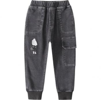 Pantalón Vaquero Niño Negro Casual