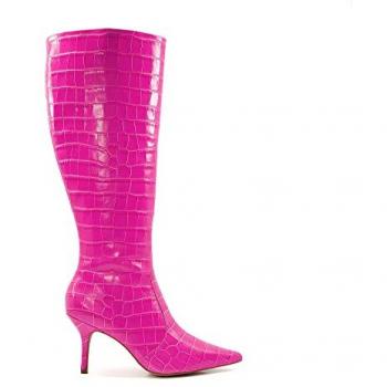 Dune London Women's Ladies Spritz Croc-Effect Leather Knee-High Boots