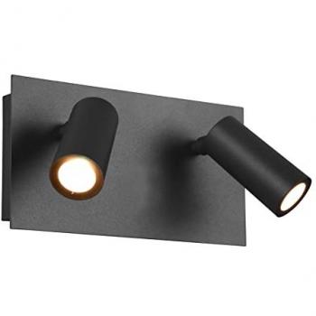 Lampe d'extérieur Tunga double spot métallique moderne gris