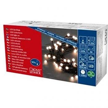 Guirlande lumineuse cerise 80 LEDs blanc chaud