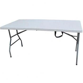 Table de camping pliante en acier et PEHD