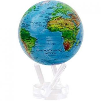 MOVA Blue Globe with Relief Map, Powered by Light