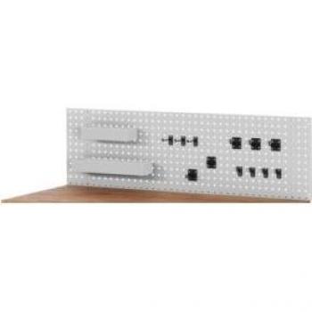 Panneau perforé de rangement Stier 750x15x450 mm avec 12 supports