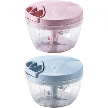 Manual Vegetable Chopper with Wheat Straw Handle