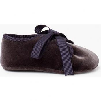 Derbies Enfant Ruban Faya en Velours Gris