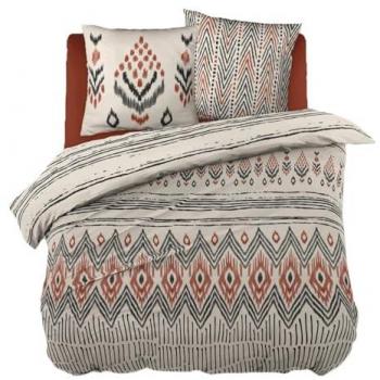 Parure « Ethnique » MUNDA – Coton, couette 240 × 220 cm + 2 oreillers