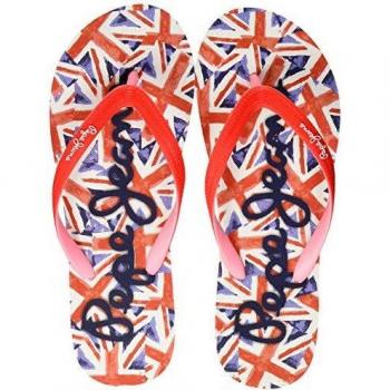 Infradito Bambina Pepe Jeans Beach UK, Rosso, 32 EU