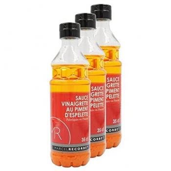 Set de 3 sauces vinaigrette épicée d'Espelette – 350 ml